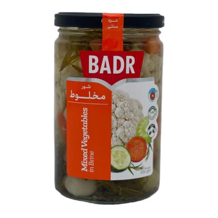 BADR – Eingelegtes Mischgemüse in Salzlake (630 g) شور مخلوط سبزیجات