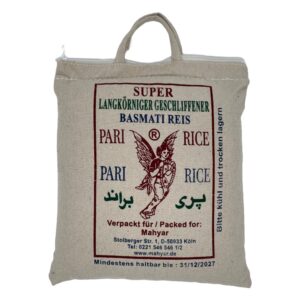 Pari Rice – Super Langkörniger Basmati Reis, 5 kg (پری رایس برنج باسماتی دانه بلند)